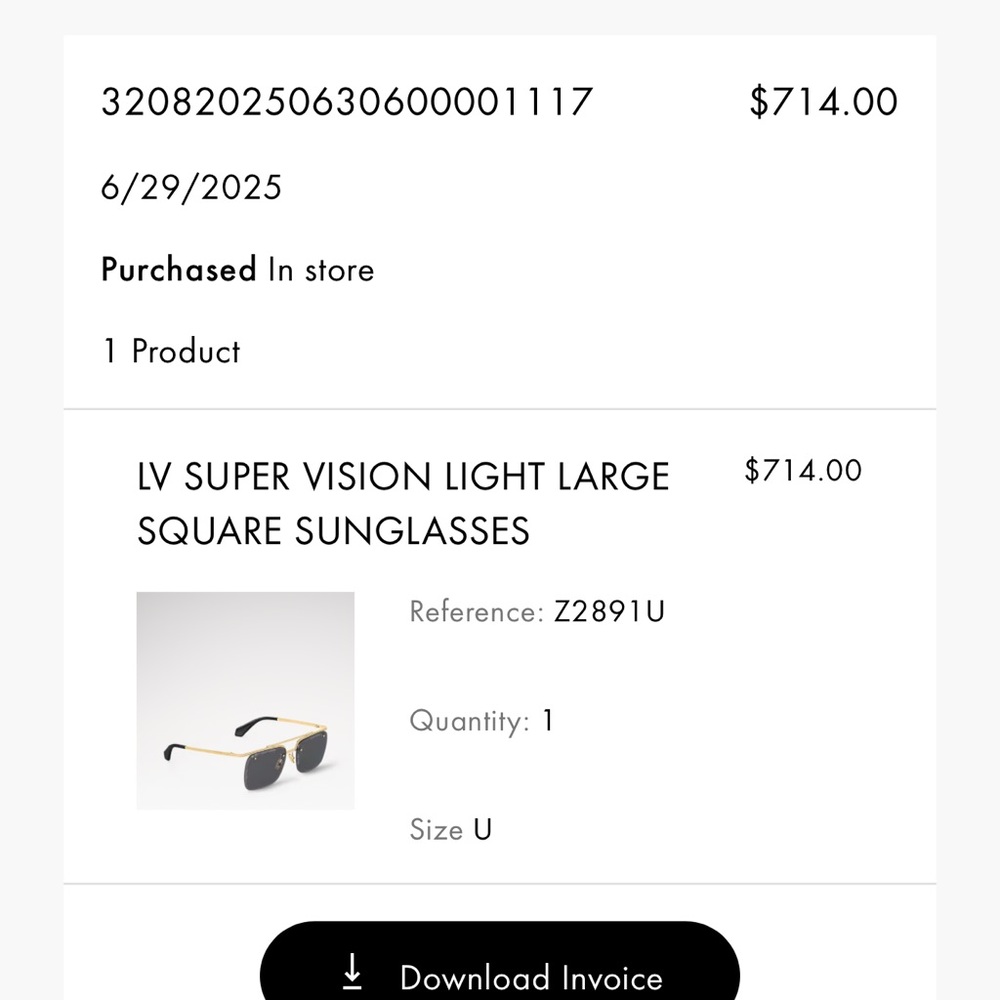 Louis Vuitton Black and Gold Super Vision Light Square Sunglasses - Picture 9 of 10